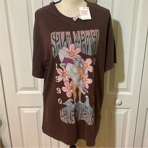 Roxy Brown Graphic Short Sleeve Tee